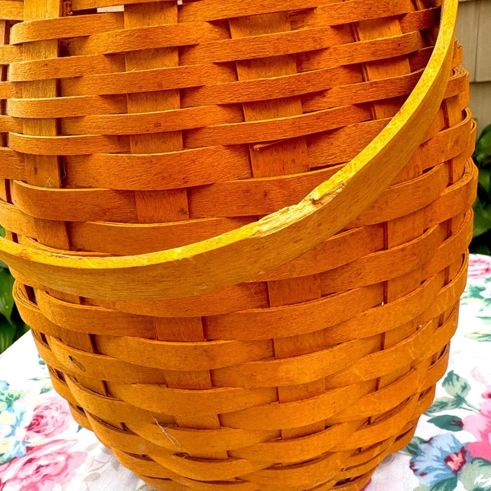 Longaberger 2000 Century Celebration Handwoven Pineapple Shaped Basket w/Handle